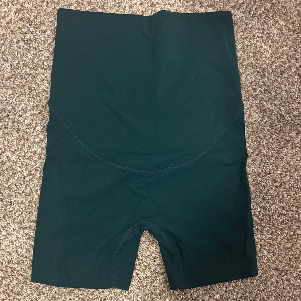 Green Maternity Bike Shorts